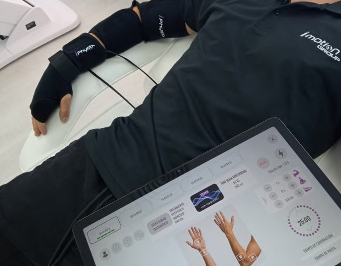 Specialised electrical stimulation system for physiotherapy